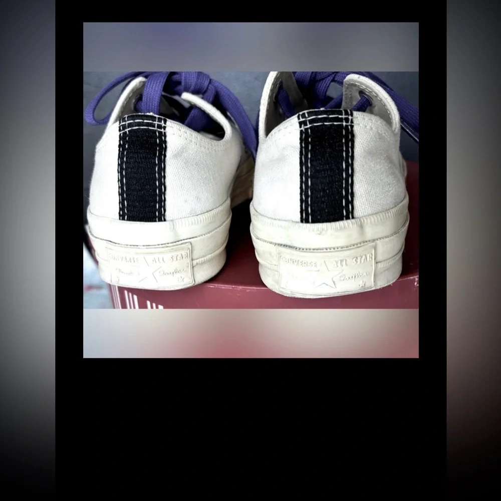 Converse x Comme Des Garçons Sneakers Low Top Style 150207C Milky White Size 5